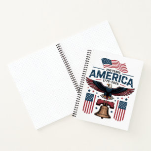 Amerika 250ste verjaardag notitieboek