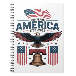 Amerika 250ste verjaardag notitieboek