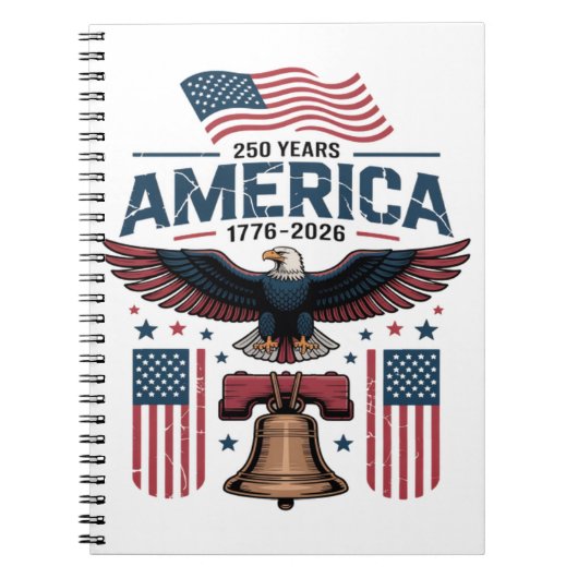 Amerika 250ste verjaardag notitieboek (Voorkant)