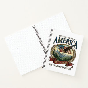 Amerika 250ste verjaardag notitieboek