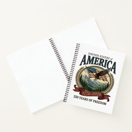 Amerika 250ste verjaardag notitieboek (Binnen)