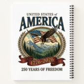 Amerika 250ste verjaardag notitieboek (Achterkant)