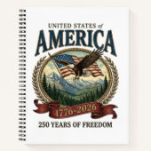 Amerika 250ste verjaardag notitieboek (Voorkant)