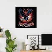Amerika 250ste verjaardag poster (Thuiskantoor)
