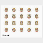 Amerika 250ste verjaardag ronde sticker (Vel)
