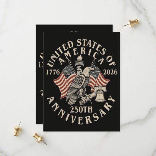 Amerika 250ste verjaardag save the date (Voorkant / Achterkant in situ)