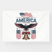 Amerika 250ste verjaardag spandoek (Horizontaal)
