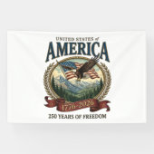 Amerika 250ste verjaardag spandoek (Horizontaal)