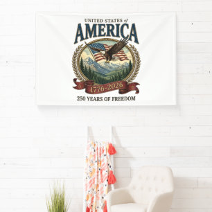 Amerika 250ste verjaardag spandoek