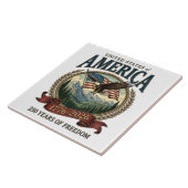 Amerika 250ste verjaardag tegeltje (Zijkant)