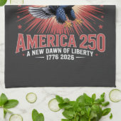 Amerika 250ste verjaardag theedoek (Gevouwen)