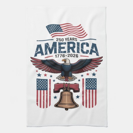 Amerika 250ste verjaardag theedoek (Verticaal)