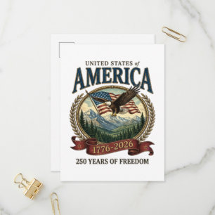 Amerika 250ste verjaardag uitnodiging briefkaart