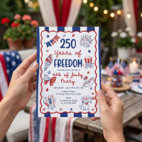 Amerika 250ste verjaardag uitnodiging template
