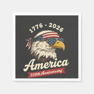 Amerika 250ste verjaardag USA Adelaar Vogel 1776 2 Servet