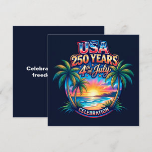 Amerika 250ste verjaardag USA Palm Beach Feestdagenkaart