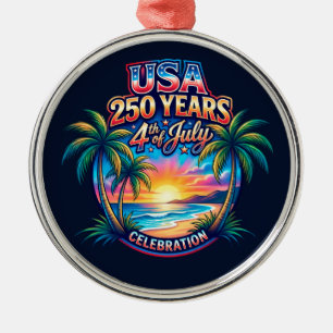 Amerika 250ste verjaardag USA Palm Beach Metalen Ornament