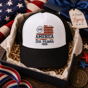 Amerika 250ste verjaardag Vintage Vlag Trucker Pet