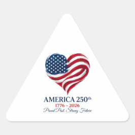Amerika 250ste Verjaardag Vlag Hart Sticker