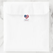 Amerika 250ste Verjaardag Vlag Hart Sticker (Tas)