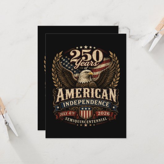 Amerika 250ste verjaardag VS Kaart (Voorkant / Achterkant in situ)