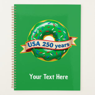 Amerika 250ste verjaardag VS met zoete donut Planner