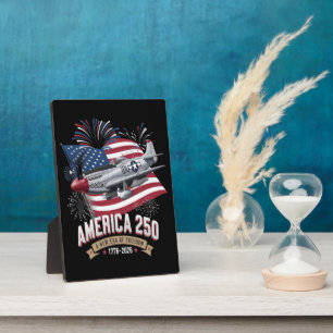 Amerika 250ste verjaardagsvliegtuig fotoplaat