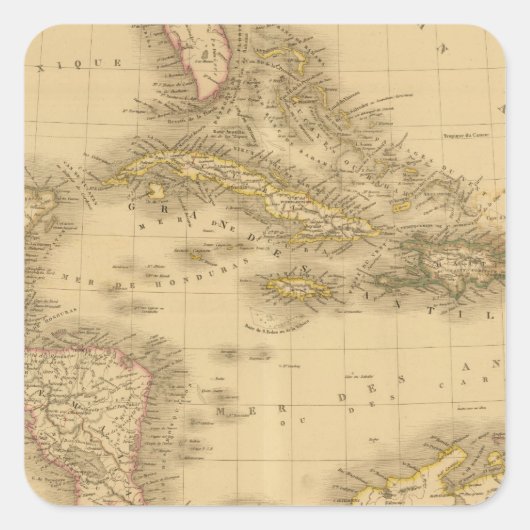 Amerika 2 vierkante sticker (Voorkant)