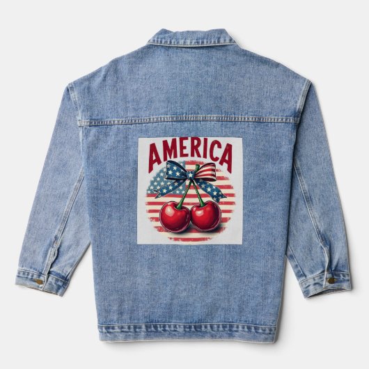 Amerika, 4 juli denim jacket (Achterkant)