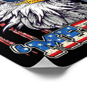 Amerika 4 juli Eagle Mullet Vlag Patriottisch Poster (Hoek)