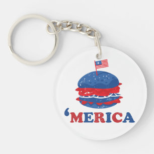 Amerika, 4 juli sleutelhanger