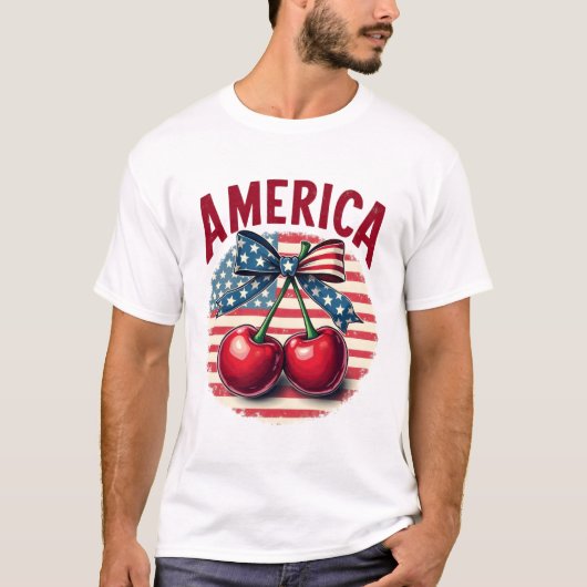 Amerika, 4 juli t-shirt (Voorkant)
