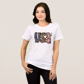 Amerika 4 juli Tri-Blend shirt (Voorkant volledig)