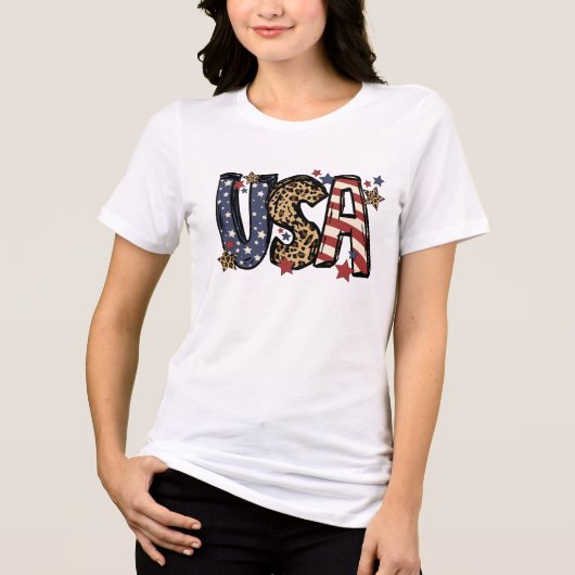 Amerika 4 juli Tri-Blend shirt (Voorkant)