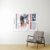 Amerika 4 juli VS 250ste verjaardagsfeest Wandkleed (In Situ (horizontaal))