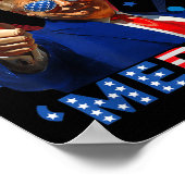 Amerika 4 juli Vuurwerk Grappig Trump Independe Poster (Hoek)
