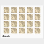 Amerika 4 vierkante sticker (Vel)