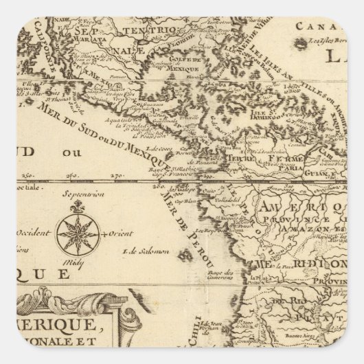 Amerika 4 vierkante sticker (Voorkant)