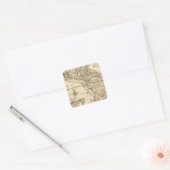 Amerika 4 vierkante sticker (Envelop)