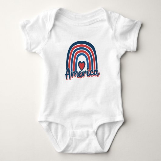 Amerika, 4de juli, Celebration Rainbow USA Romper (Voorkant)