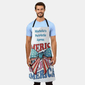 Amerika 4th juli grote boog schort (Gedragen)