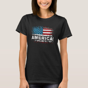 -Amerika 4th of juli Amerikaanse vlag Patriottisch T-shirt