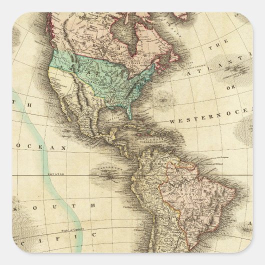 Amerika 5 vierkante sticker (Voorkant)