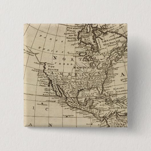 Amerika 6 vierkante button 5,1 cm (Voorkant)