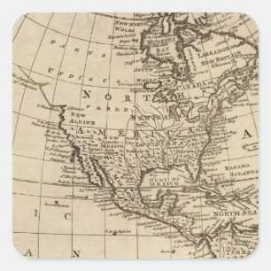 Amerika 6 vierkante sticker