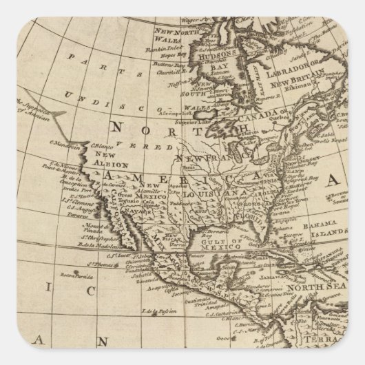 Amerika 6 vierkante sticker (Voorkant)