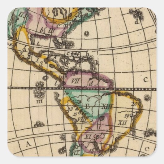 Amerika 6 vierkante sticker (Voorkant)