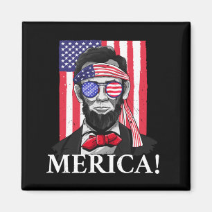 Amerika _ Abe Lincoln 4 juli mannen jongens cadeau Magneet