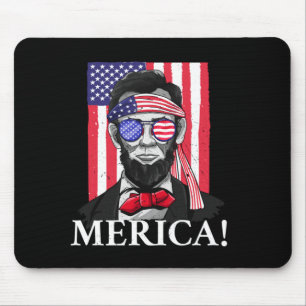 Amerika _ Abe Lincoln 4 juli mannen jongens cadeau Muismat