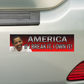 Amerika als ik het breek, heb ik het. (Rood, Rood, Bumpersticker (Op auto)